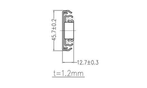 4601SC　3段引きスライド・ソフトクロージング機構付の図面